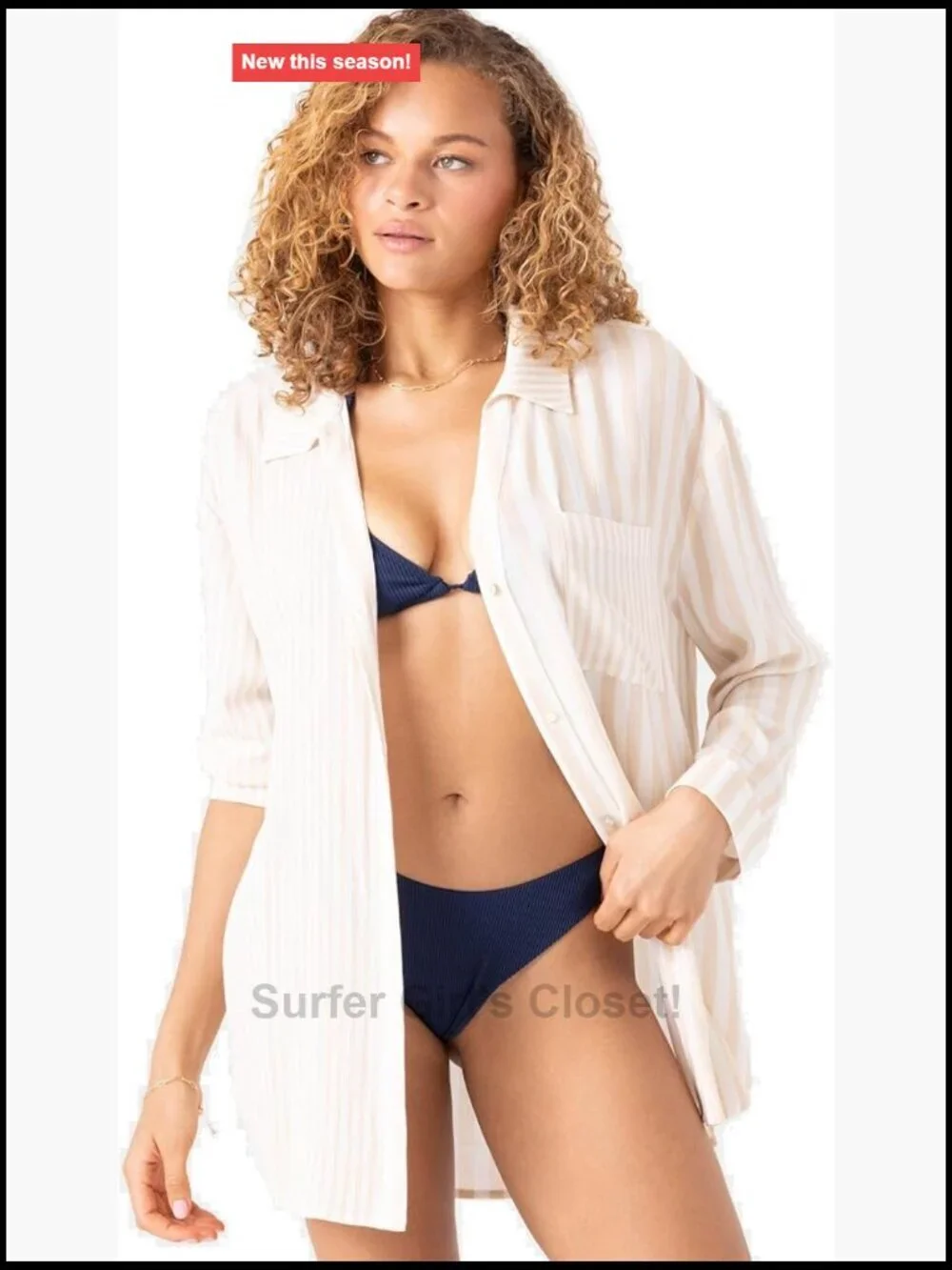 Long Sleeve Button Down Cover Up Shirt UPF 50+ Lightweight Rayon